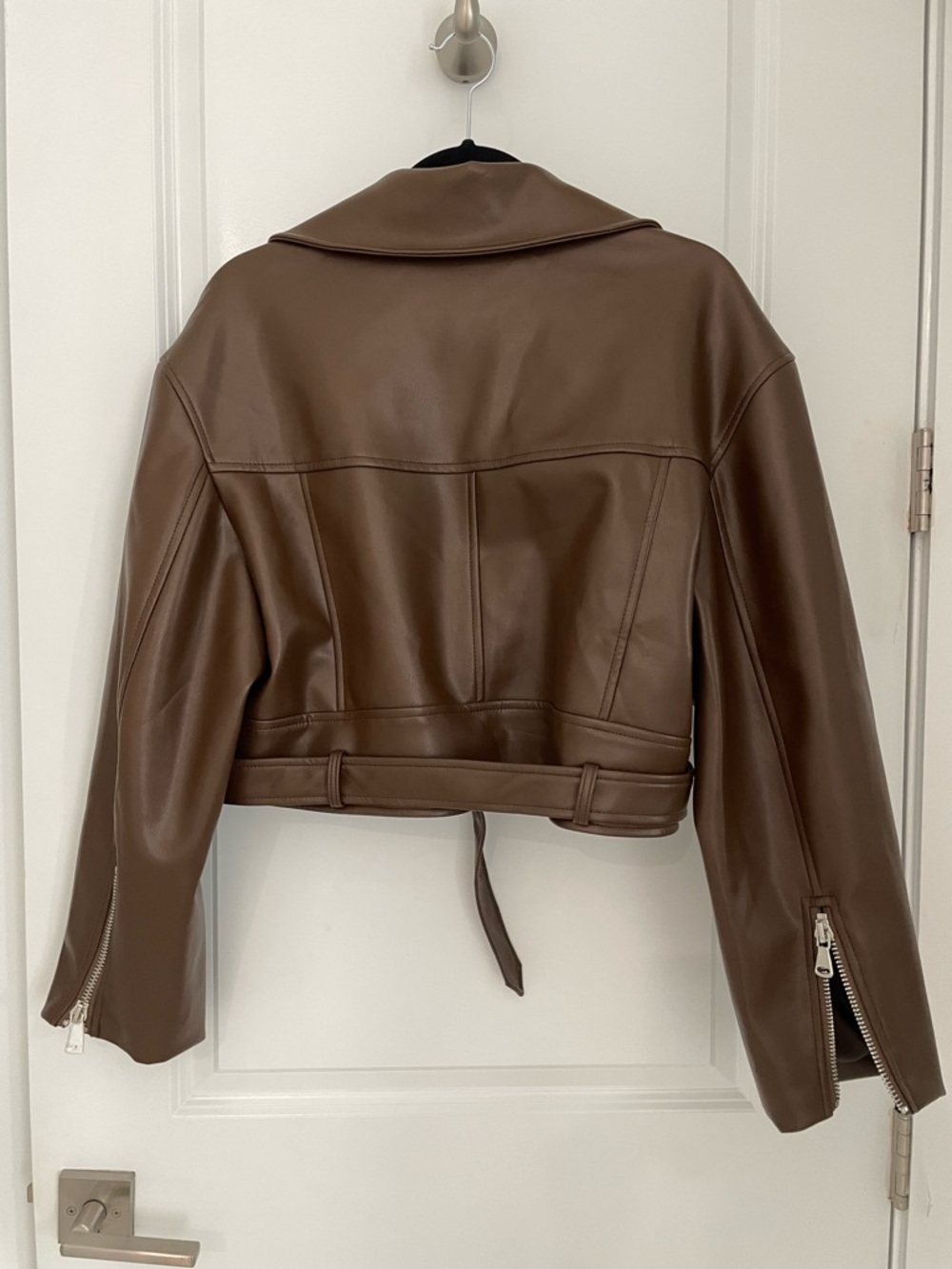 NEW Princess Polly Lioness Staten Island Faux Leather Jacket Biker Motorcycle - Picture 9 of 11